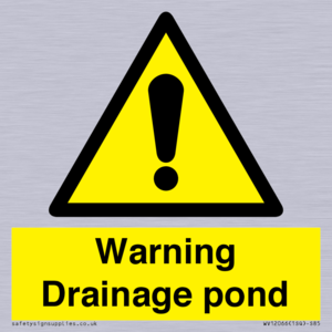 Warning Drainage pond